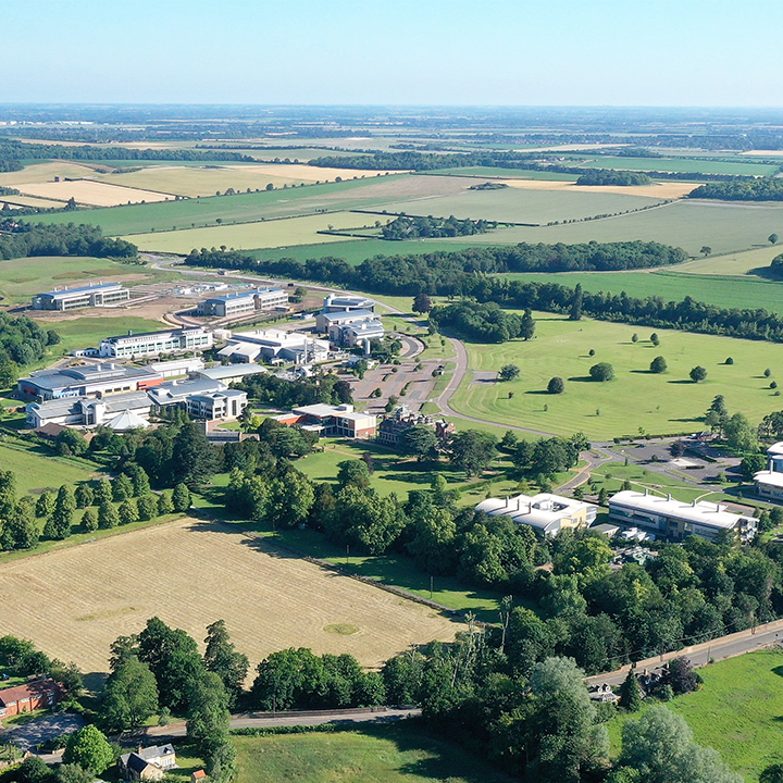 Aerial shot of the Babraham Research Campus
