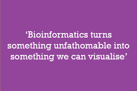 Bioinformatics turns something unfathomable into something we can visualise
