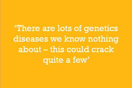 There are lots of genetics diseases we know nothing about - this could crack quite a few