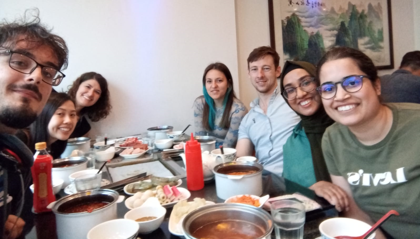 People enjoying a meal together