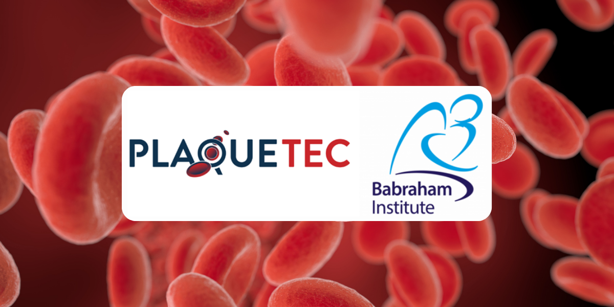 PlaqueTec and the Babraham Institute collaborate on blood screen to improve treatment for coronary artery disease