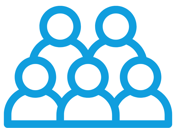 icon showing five people in a group