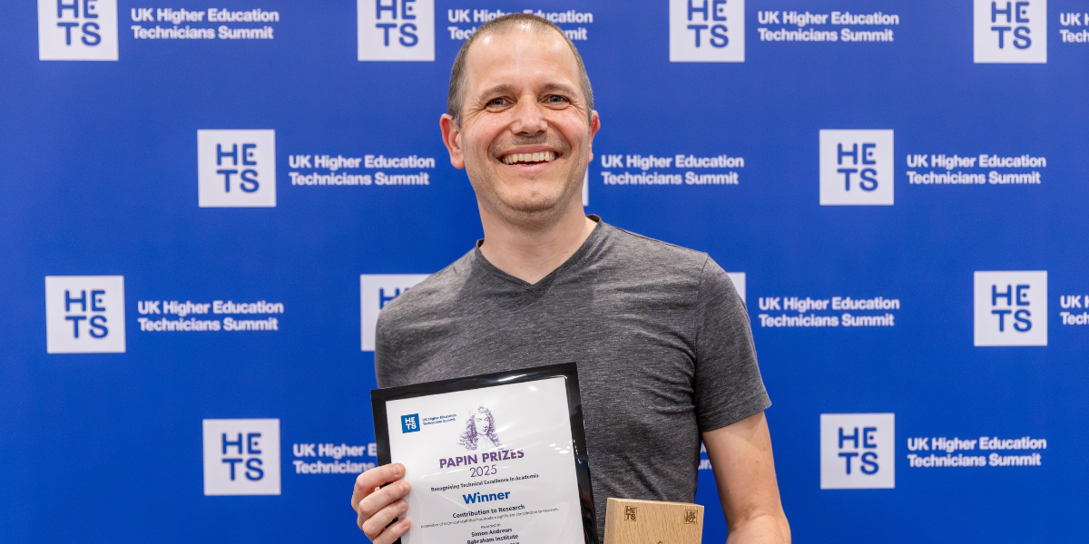 Papin Prize for Head of Bioinformatics, Simon Andrews