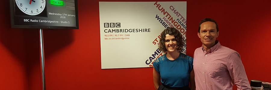 Rachel Fellows on BBC Radio Cambridgeshire