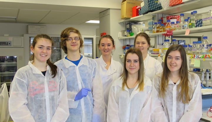 Schools Day group in lab