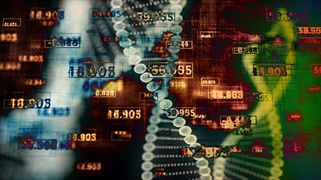 Abstract representation of DNA and data