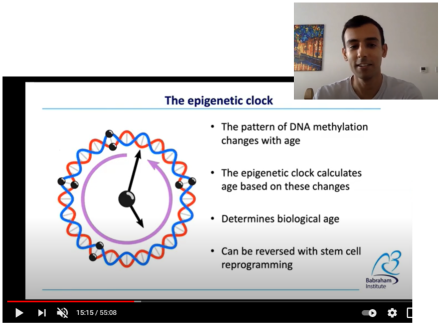 Screenshot of virtual Science Spotlight talks