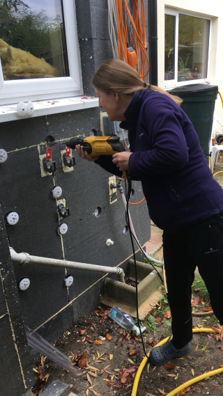 Anne installing EWI